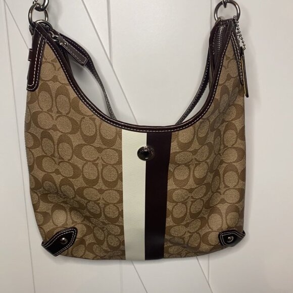 Coach bag heritage stripe crossbody shoulder bag classic luxury  NWOT - Picture 2 of 10